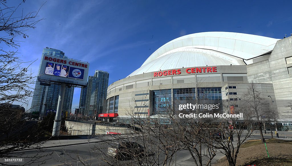 FEB 8th 2012.pics of . Rogers centre is going to install grass and that means kicking out the argos 