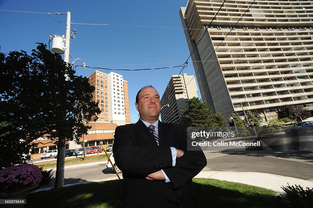 SEPT 25th 2009.pics of. aaron graben outside his home at duplex and eglinton. to go with a strory ab