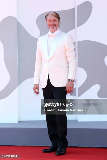Mads Mikkelsen attends a red carpet for the movie "Bastarden " at the 80th Venice International Film Festival on September 01, 2023 in Venice, Italy.