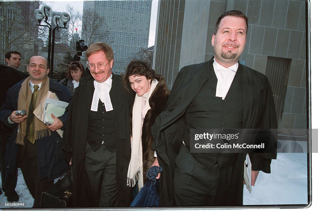 Toronto jan 9 2001 mcconnell.pics of alannah myles who is suing the national post leaving the court