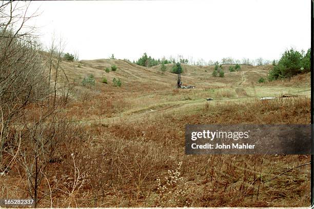 See attached/ Group led by Gloria Marsh marched along road next to construction for widening of Bayview Ave, Pall bearers acrried a pine branch to...