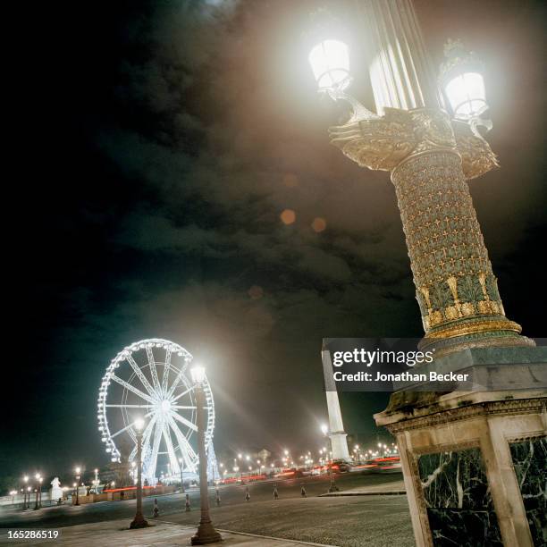 View of the Place de la Concorde from the Hotel de Crillon is photographed at the Crillon Debutante Ball for Vanity Fair Magazine on November 22,...