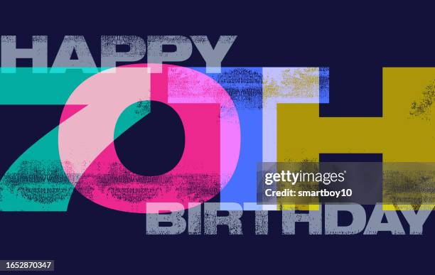 happy 70th birthday - 70th birthday stock illustrations