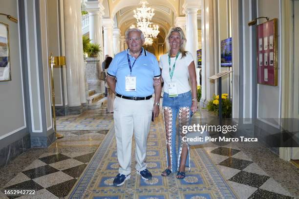 Robert "Bob" Menendez Senator for the state of New Jersey and his wife Nadine Mendez attend the 49th Edition Of 'Cernobbio Forum' Hosted By The...