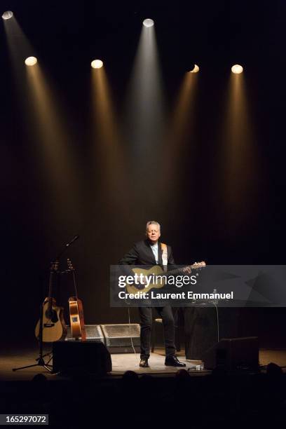 Australian guitarist Tommy Emmanuel performs at La Cigale on April 2, 2013 in Paris, France.