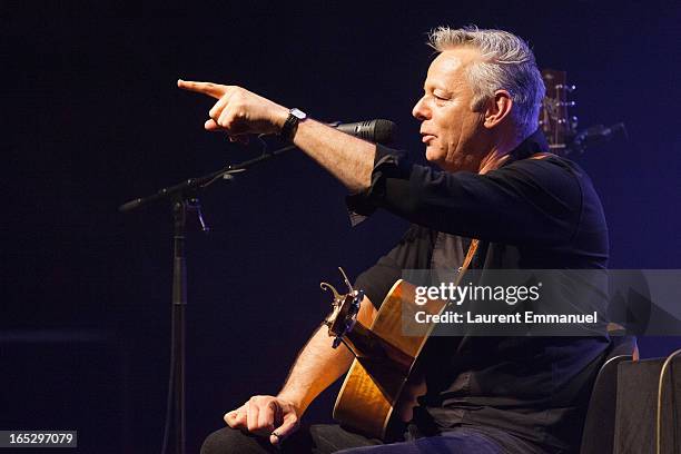 Australian guitarist Tommy Emmanuel performs at La Cigale on April 2, 2013 in Paris, France.