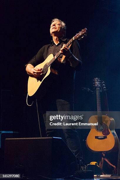 Australian guitarist Tommy Emmanuel performs at La Cigale on April 2, 2013 in Paris, France.