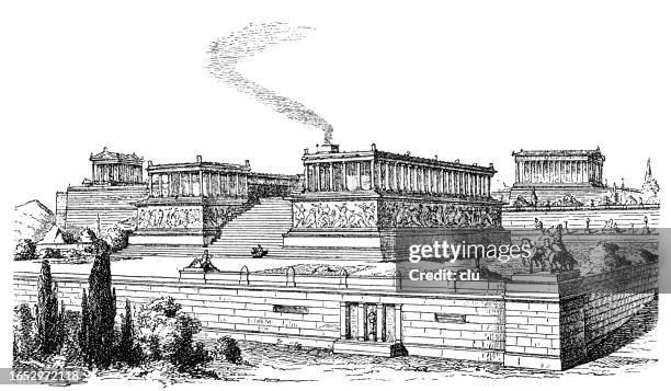 pergamon - pergamon stock illustrations