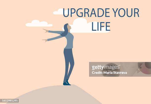 upgrade your life - health motivational quotes stock illustrations