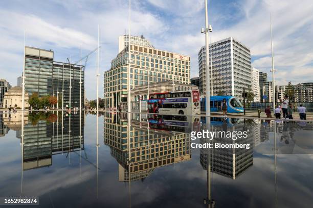 Office buildings in the Centenary Square development in central Birmingham, UK, on Thursday, Sept. 7, 2023. Birmingham City Council, the largest...