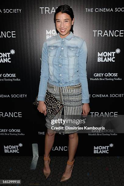 Lily Kwong attends Fox Searchlight Pictures' premiere of "Trance" hosted by the Cinema Society & Montblanc at SVA Theater on April 2, 2013 in New...