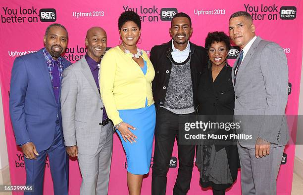 President of Advertising Sales BET Networks Louis Carr, President of Music Programming Stephen Hill, Vicky Free, Bill Bellamy, Gladys Knight and...