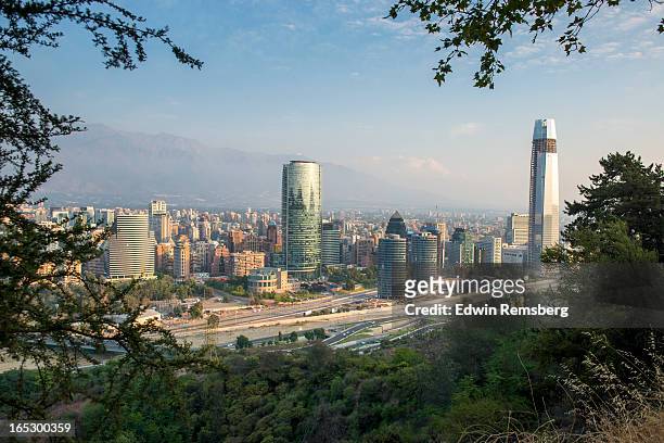 park view - santiago chile skyline stock pictures, royalty-free photos & images