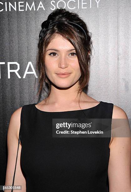 Actress Gemma Arterton attends the premiere of Fox Searchlight Pictures' "Trance" hosted by The Cinema Society & Montblanc at SVA Theater on April 2,...