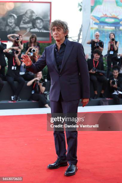 Sergio Rubini attends a red carpet for the movie "Felicità" at the 80th Venice International Film Festival on September 01, 2023 in Venice, Italy.