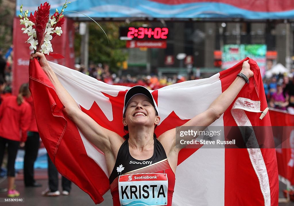 Krista Duchene was the top Canadian woman finishing fourth overall at the Scotiabank Toronto Waterfr