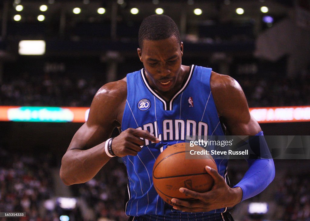 February 1, 2009 Dwight Howard tells the ball not to go in between Chris Bosh's first and second fou