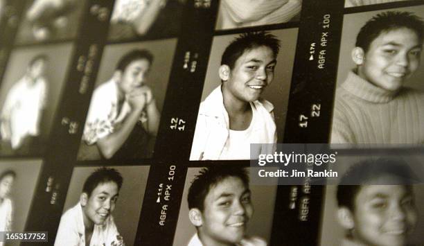 Picture of a contact sheet of shots Jeffrey Reodica had taken of himself for a potential modeling job. A coroner's inquest into his shooting death by...