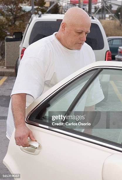 Hells Angels Bail-. Glenn Bursey a member of the Hells Angels leaves court after being granted bail.