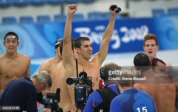 August 16 Michael Phelps completes his quest for record breaking eight gold medals in one Olympics as his relay team sets a new a world record in the...