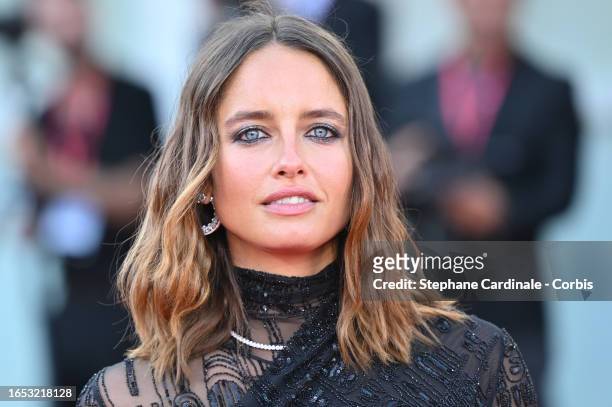 Matilde Gioli attends a red carpet for the movie "Poor Things" at the 80th Venice International Film Festival at on September 01, 2023 in Venice,...