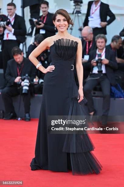 Caterina Murino attends a red carpet for the movie "Poor Things" at the 80th Venice International Film Festival at on September 01, 2023 in Venice,...