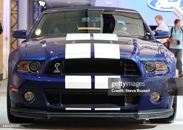 The GT500 Shelby Cobra in the South Building at the Toronto International Auto show is open to the public at the Metro Toronto Convention Centre in...