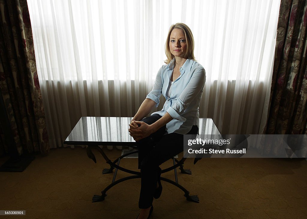 Jodie Foster in Toronto for controversial movie starring Mel Gibson, "The Beaver" which opens May 6 