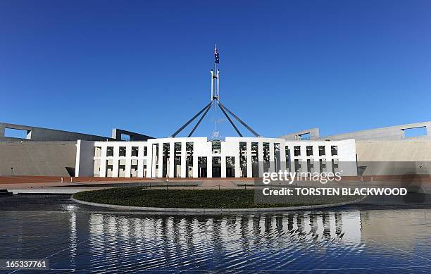 Australia's Parliament House in Canberra on September 7, 2010. Australian Prime Minister Julia Gillard retained power by a tiny, one-seat majority...
