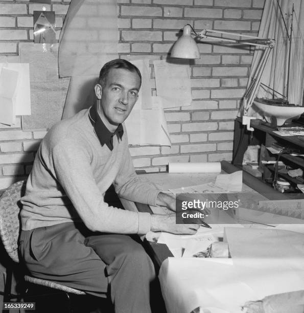 Danish architect Jorn Utzon poses for photographer in his home in Elsinore in this January 29 1957 file photo. Utzon had just received a cablegram...