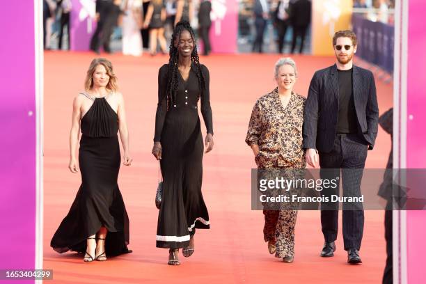 Melanie Thierry, Ramata-Toul-aye Sy, Cecile Maistre-Chabrol and Pablo Pauly attend the opening ceremony during the 49th Deauville American Film...