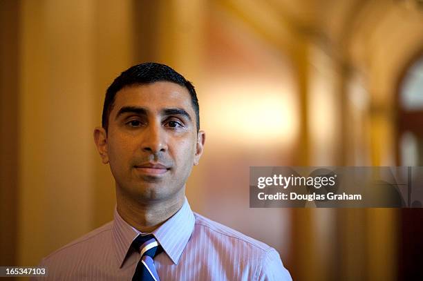 April 3: Faiz Shakir, new digital media adviser for Harry Reid poses for a photo in the U.S. Capitol on April 3, 2013.