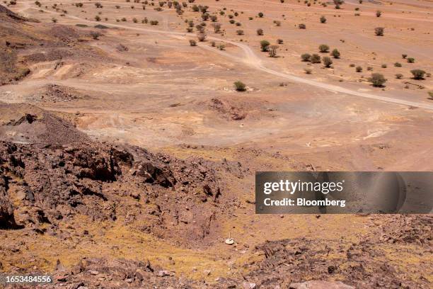 The Khnaiguiyah mining site in Khnaiguiyah, Saudi Arabia, on Monday, July 2023. Saudi Arabia's Crown Prince Mohammed bin Salman is prepared to pour...