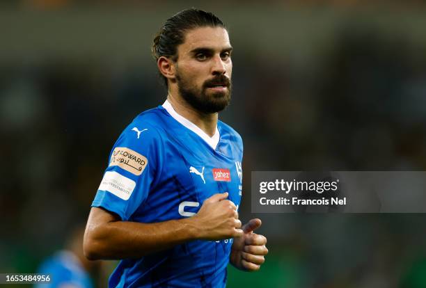 Ruben Neves of Al Hilal looks on during the Saudi Pro League match between Al Ittihad and Al Hilal on September 01, 2023 in Jeddah, Saudi Arabia.