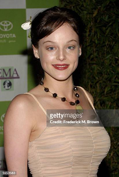 Actress Dana Daurey attends the 12th Annual Environmental Media Awards at the Ebell of Los Angeles on November 20, 2002 in Los Angeles. The...