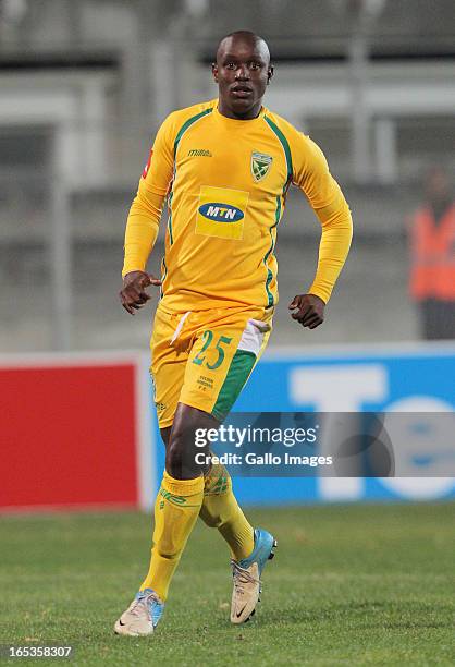 Jabulani Nene from Golden Arrows in action during the Absa Premiership match between Chippa United and Golden Arrows at Philippi Stadium on April 03,...