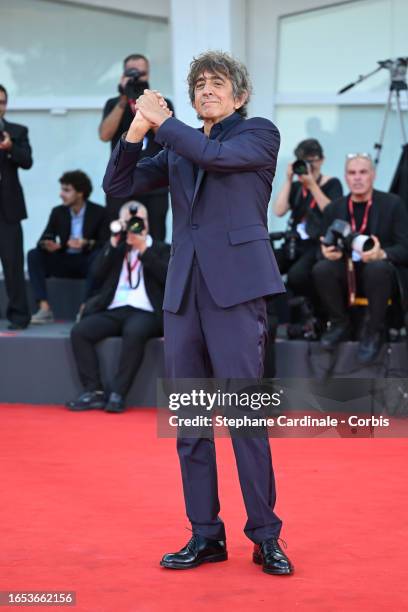 Sergio Rubini attends a red carpet for the movie "Felicità" at the 80th Venice International Film Festival on September 01, 2023 in Venice, Italy.