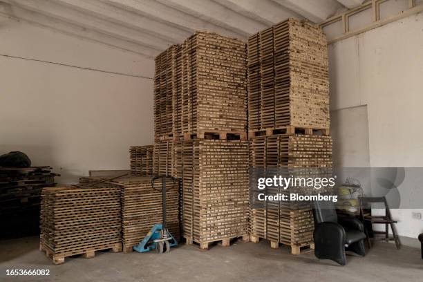 Stacks of lumber at the Center for Technological Woodworking Development in Machagai, Chaco province, Argentina, on Wednesday, Sept. 6, 2023. The...