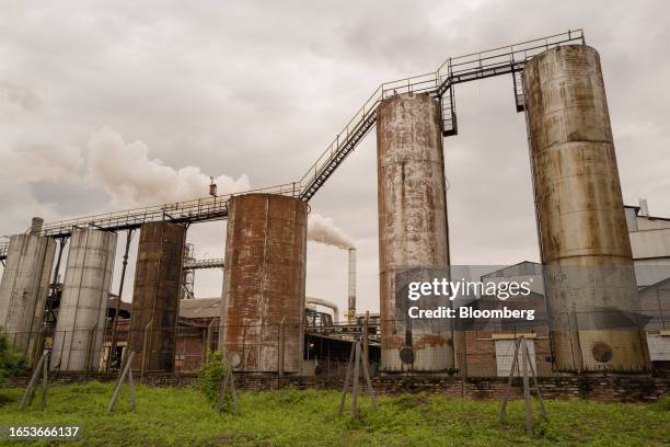 The Indunor SA tannin extraction facility in La Escondida, Chaco province, Argentina, on Wednesday, Sept. 6, 2023. The majority state-owned Chaco...