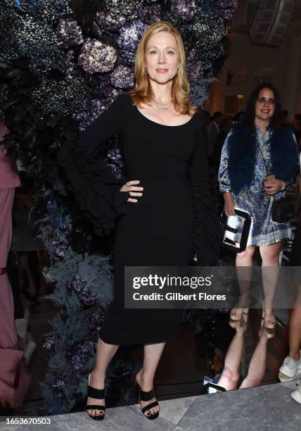 Laura Linney at the Christian Siriano Spring 2024 Ready To Wear Fashion Show at the Pierre Hotel on September 8, 2023 in New York, New York.