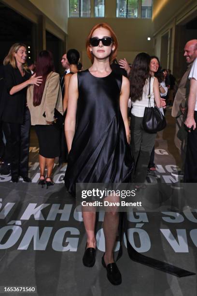 Hari Nef attends the Helmut Lang front row during New York Fashion Week September 2023: The Shows at Skylight Studios at Essex Crossing on September...