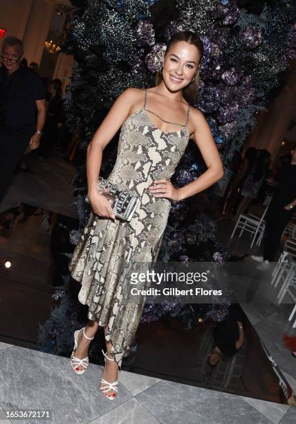 Tessa Brooks at the Christian Siriano Spring 2024 Ready To Wear Fashion Show at the Pierre Hotel on September 8, 2023 in New York, New York.