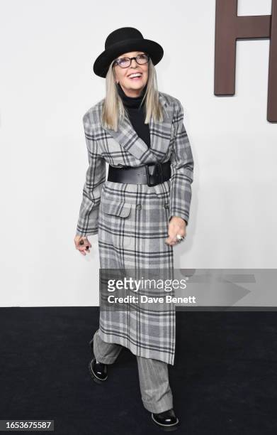 Diane Keaton attends the Ralph Lauren SS24 runway show during New York Fashion Week September 2023 at the Brooklyn Navy Yard on September 8, 2023 in...