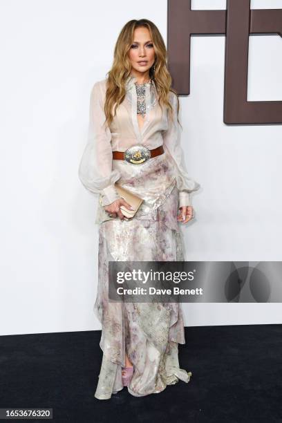 Jennifer Lopez attends the Ralph Lauren SS24 runway show during New York Fashion Week September 2023 at the Brooklyn Navy Yard on September 8, 2023...