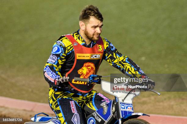 Danny Phillips during the National Development League match between Belle Vue Colts and Leicester Lion Cubs at the National Speedway Stadium,...