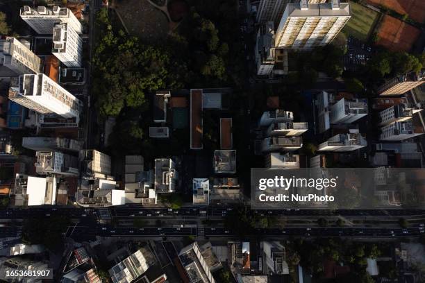 Aerial image of downtown Sao Paulo, Brazil. September 08, 2023.