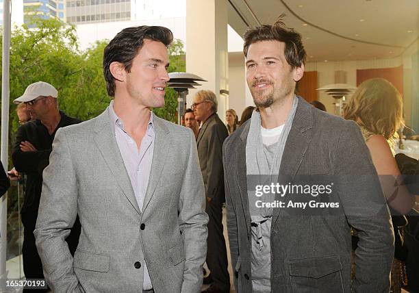 Matt Bomer and Nick Zano attend the "Meditation In Education" Global Outreach Campaign Event at The Billy Wilder Theater at the Hammer Museum on...