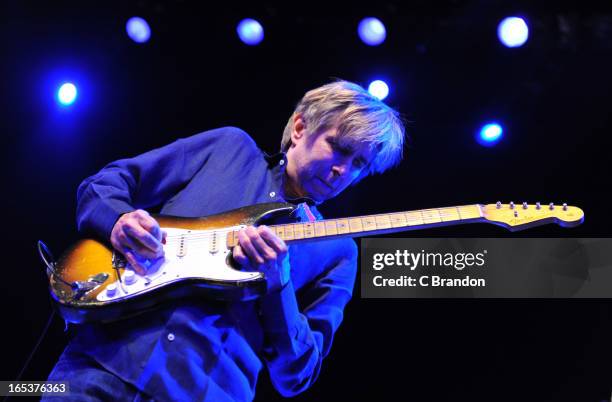 Eric Johnson performs on stage at O2 Shepherd's Bush Empire on April 3, 2013 in London, England.