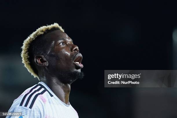 Paul Pogba of Juventus FC looks on during the Serie A Tim match between Empoli FC and Juventus FC at Stadio Carlo Castellani on September 3, 2023 in...