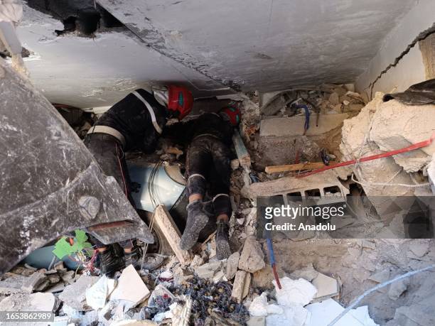 Search and Rescue team operations continues at Moulay Brahim region after a 7 magnitude earthquake in Marrakesh, Morocco on September 9, 2023. At...